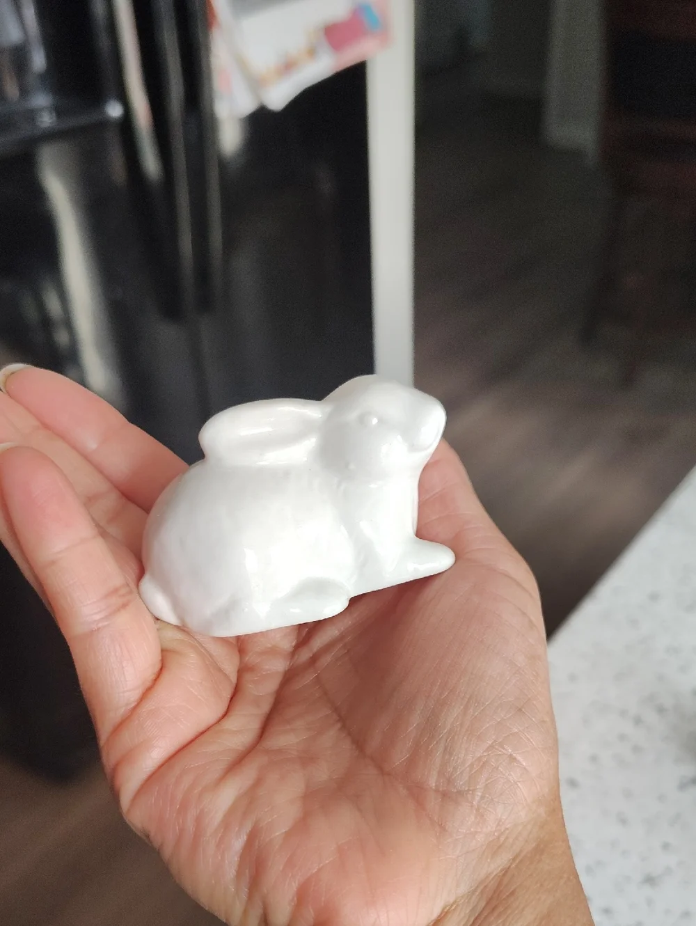 White Ceramic Bunny Figurines Set of 3